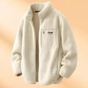 JEEP SPIRIT 남성 플리스자켓 겨울 스탠드칼라 보온 뽀글이 집업