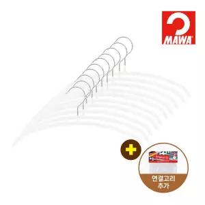 [연결고리 증정] 마와 키즈 논슬립옷걸이 이코노믹 30P 화이트 10개