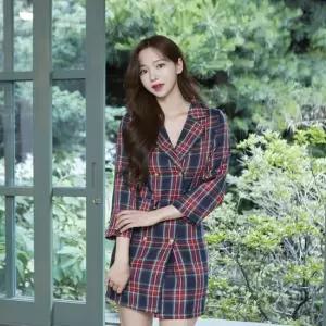 미스개화기 레드 체크 투버튼 원피스 경성