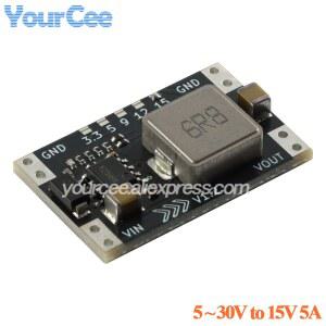 5PCS 1PC 다운 모듈 500KHZ 전원 장치 3V 보드 30V 15V 주파수 공급 9V 고전류 5A 12V 스텝 5V 스위칭