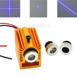 초점 가능 10mW 405nm 도트/라인/크로스 바이올렛/블루 레이저 다이오드 모듈  히트 싱크 포함