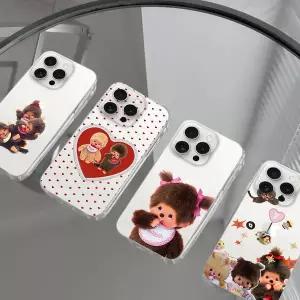 귀여운 몬치치 투명 폰 케이스 아이폰 호환 17 16 15 14 13 11프로 맥스 플러스 X Xr Xs 12미니 - 클리어