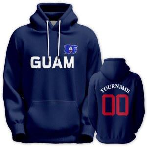 GUAM 커스텀 농구 디자인 후드티 선물 청소년 풀오버 번호 스 셔츠 여성 이름 국기