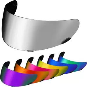 PSLER 예선 바이저 - 헬멧 모터사이클 페이스 실드 액세서리 교체 벨 예선/별/보텍스/RS-1/리볼버 실버