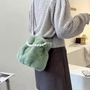 털가방 페이크퍼 진주 토트 크로스백 (WFJ65PD)