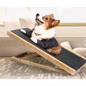 접이식계단 높이조절 반려동물 강아지원목계단 슬라이드
