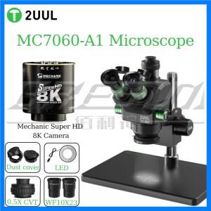 2UUL 삼안 7060A1 고배율 휴대폰 수리 현미경 스테레오 현미경 7-60배율 8K HD 카메라 탑재