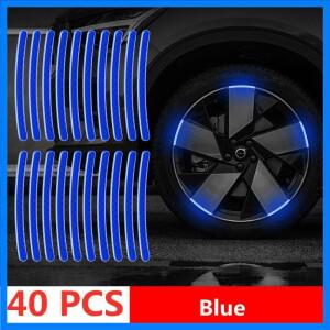 자동차 바퀴 허브 반사 줄무늬 도어 핸들 안전 경고 스티커 자동차 후면 경고 테이프 자동차 스티커 외부