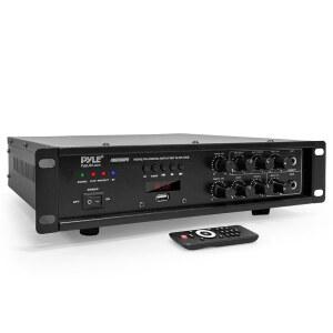 [미국배송] PYLE BLUETOOTH PA 믹싱 앰프 - 500W 가정용 오디오 랙 마운트 스테레오 파워 앰프 디지털 LED 디스플레이 USB/AUX/MIC 광학/동축 AC-3 70V/100V 출력 PMX3500PH