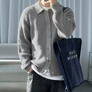 [모로엠]남성 카라 버튼 디테일 가디건 DMS CA Q4600686_P414156418