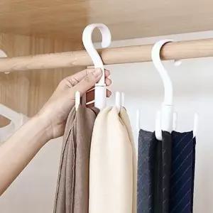 다용도행거 넥타이걸이 벨트걸이 스카프정리 회전옷걸이 (WFJ72WI)