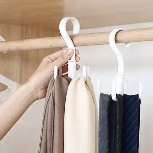 다용도행거 넥타이걸이 벨트걸이 스카프정리 회전옷걸이 (WFJ72WI)