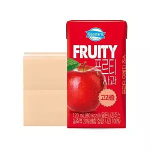 [동원] 덴마크 푸르티 사과 설탕무첨가 고과즙 주스 120ml 48팩