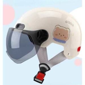 여성스쿠터 헬멧 반모 킥보드 캐릭터 선바이저 전동