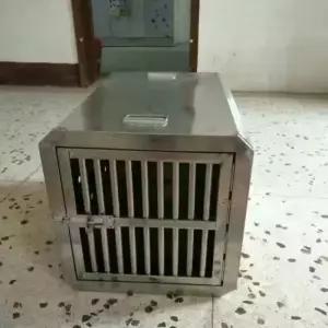 스텐 스테인레스 중형견 이동식 반려견 켄넬 대형견 이동장