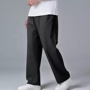 남성 세미 와이드 사방스판 우븐 팬츠 여름 냉감 긴바지 (WFJ7BKS)