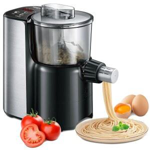 신선한 스파게티, 페투치니, 마카로니, 만두 포장지를 위한 9가지 모양의 전기 파스타 메이커 u2013 자동 면 기계, 가정용 주방용 빠른 홈메이드 메이커, 청소하기 쉽습니다