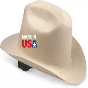 잭슨 세이프티 카우보이 하드햇 - 통풍이 되지 않는 풀 브림 4점 래칫 서스펜션 안전 헬멧 ANSI Z89.1