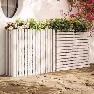 실외기 가림막 덮개 펜스 에어컨 나무 커버 화분 선반 에어컨실외기가림막 파티션 차광막