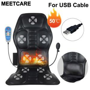 전기 자동차 좌석 난방 가죽 마사지 쿠션 마사지기, 경추 목 등 엉덩이 다리 가정용 의자 마사지기