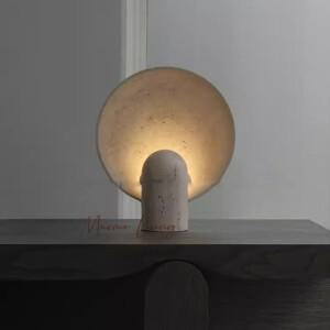 다미식 중세 서프라이즈 사일런트 윈드 천연 대리석 테이블 램프 디자이너 소프트 장식 거실 서재 침실 침