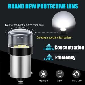 루보식  하이 전구 LED 1156 자동차 램프 Bay15s 전구 클리어 렌즈 10 Smd 역방향 주차 지시등 P21w 12v 1