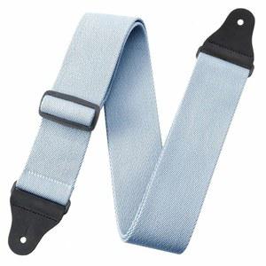 네펠리바타 기타 스트랩, 베이스, 일렉트릭 & 어쿠스틱을 위한 2.3인치 풀 그레인 가죽 엔드 솔리드 컬러 면 개스킷 및 헤드스탁 로프(우아한 블루) 포함