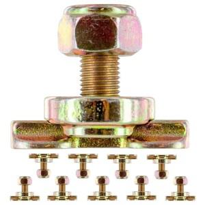 L트랙 나사형 볼트 이중 스터드 피팅  5 500파운드 파열 강도  고강도 다운 앵커 포인트(10팩)