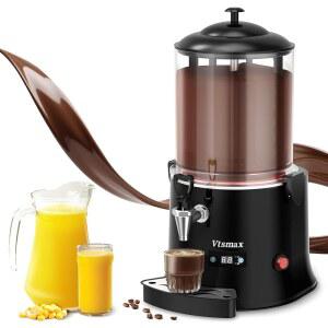 Vtsmax 10L / 2.6Gal 상업용 핫 초콜릿 기계 드링크 디스펜서, 초콜릿, 코코아, 우유, 커피, 주스, 블랙을 위한 86-194 F 지능형 온도 조절 음료 메이커