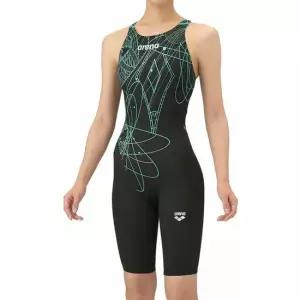 아레나 여자 선수용 반전신 수영복 5부 F165320 여아용