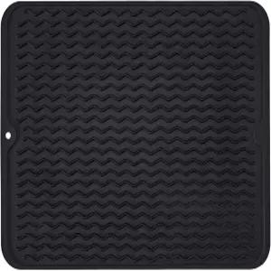 실리콘 식기 건조 매트 미끄럼 방지 이지 클린 싱크대 주방 카운터 냉장고 또는 서랍 라이너용 대형 내열