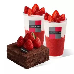 [투썸] 떠먹는 스초생 + 딸기 듬뿍 라떼 R 2잔