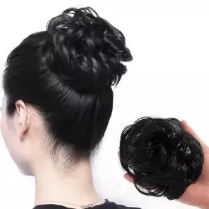 [하프클럽/]8p 똥 머리 가발 혼주 올림머리 웨딩 헤어 묶음