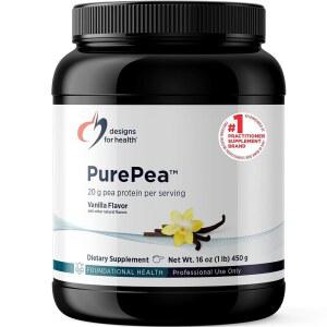 을 위한 디자인 피 완두콩 단백질 20g 비 O 천연 믹스 파우더 보충제 바닐라 15인분/450g