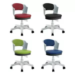 병원 인조가죽 원형 등받이 회전 의자 실험실 작업 작업용 과학실 바퀴