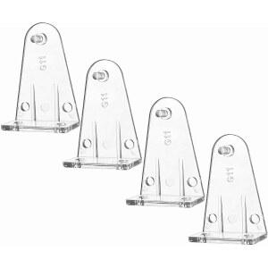 큐텍 4pcs 고정 브래킷 클리어 컬러 하단 레일 클립으로 하이 프로파일 블라인드 사용 가능