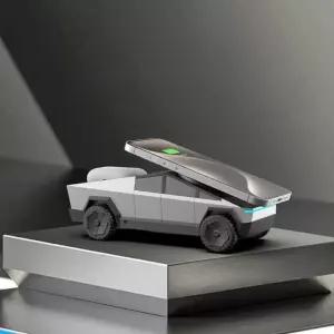 사이버트럭 무선 충전기 3 in 1 데스크탑 스탠드 아이폰 워치 이어폰 동시 충전