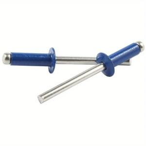 50피스 RAL5010 파란색 페인트 블라인드 리벳 컬러 버튼 헤드 알루미늄 강스틸 팝 1/8 