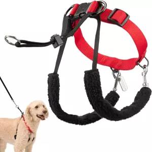 스포른 오리지널 트레이닝 홀터 빨간 패딩 셰르파 슬리브가 있는 대형견을 위한 당김 방지 개 하네스