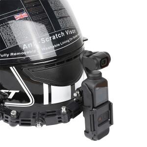 바이크 오토바이 헬멧 턱 확장 프레임 브래킷 케이스 마운트 조정 기본 어댑터 DJI호환 Osmo Pocket 1 2 카