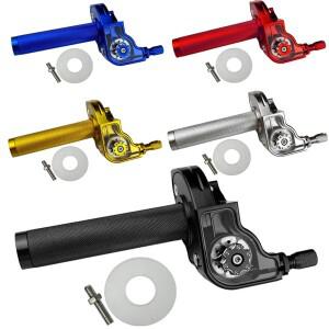 범용 22mm CNC 알루미늄 가속기 스로틀 트위스트 그립 핸들바 케이블 바이크 오토바이 모페드 스쿠터 ATV