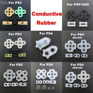 [호환품]PS5 PS4 Pro 슬림 PS3 PS2 용 1 세트 전도성 고무 PSP1000 게임 패드 컨트롤러 수리 부품 실리콘 D