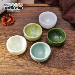 1PC 리얼리즘 천연 바위 크리스탈 녹색 옥 그릇 Degaussing 홈 장식 수집 석영 컵 수동 만 호환들어진 독특