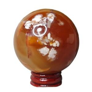 천연 스톤 볼 레드 벚꽃 마노 지오드 미용 및 건강실 홈 데코 요술 제단 기도 크리스탈 힐링
