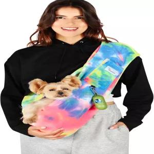 윤포펫 반려견 캐리어 슬링 실내용 조절식 고양이 소형견용 앞주머니 및 안전벨트 세탁기 포함 가족