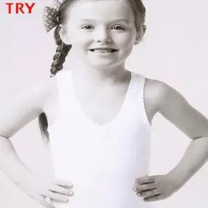 [하프클럽/]여아용 순면 기본 런닝옷 크리켓 화이트 속옷 여아 런닝셔츠