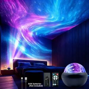 새로운 북극 리플 다이나믹 라이트 섀도우 별이 빛나는 하늘 램프 낭만적인 분위기의 침실용 무드등 방과