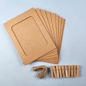 종이 액자 페이퍼 프레임 10p세트 크라프트 6x4 (KYR-WFFSO07)