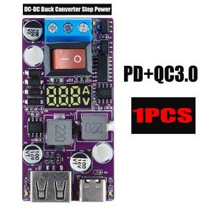 DC-DC 24V/12V 5V 5A로 변환하는 스텝 다운 전원 공급기 버크 컨버터 LM2596S 대체 조절 가능 USB 충전 모