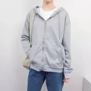 여자 오버핏 후드집업 트레이닝자켓 4계절 간절기 무지 후드집업 후드티 회색 블랙